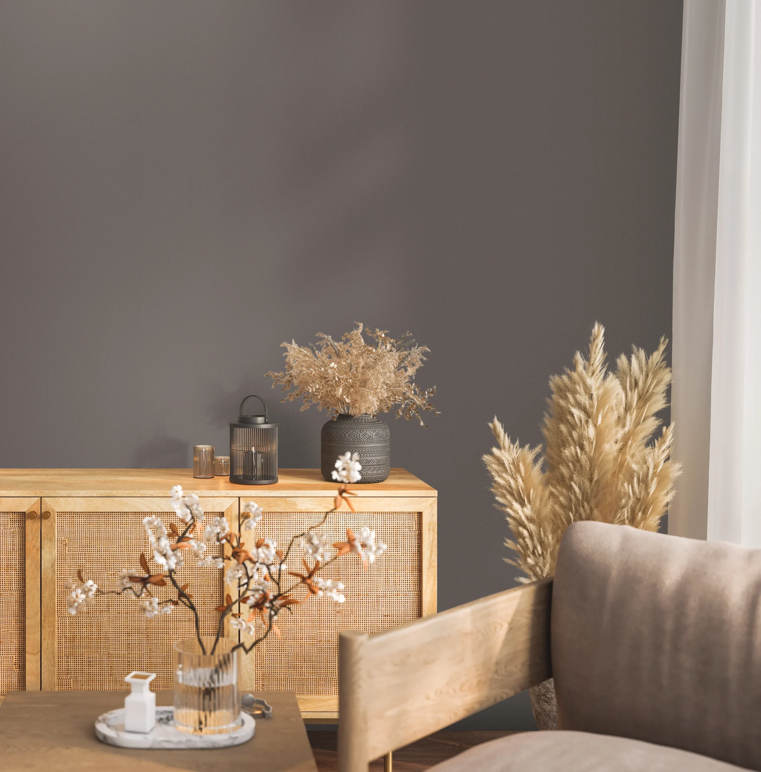 Gray Embossed Wallpaper – Neutral Glamour (24205-8)